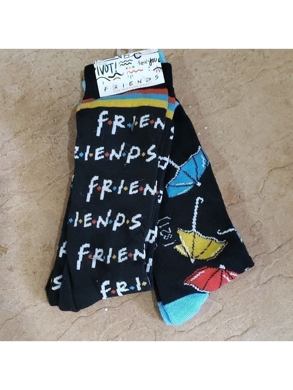 𝅺friends Socks 2 Pair F.R.I.E.N.D.S Umbrella New